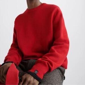 rag & bone York Wool-Blend Crew neck Red Sweater size M
